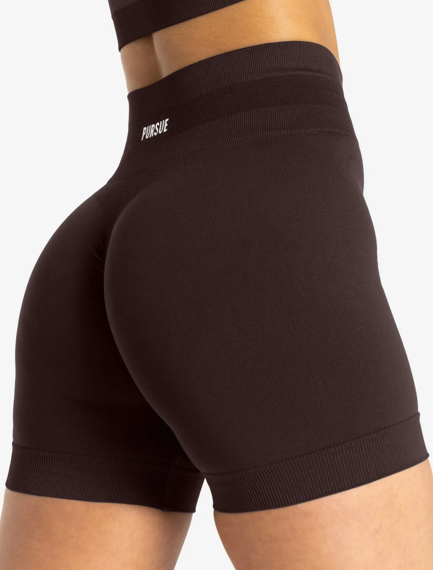 Scrunch Seamless Shorts Chocolate Plum