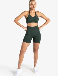 Scrunch Seamless Shorts Forest Green