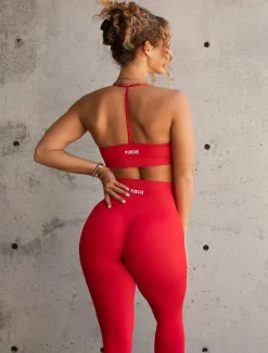 Scrunch Seamless Sports Bra Candy Red