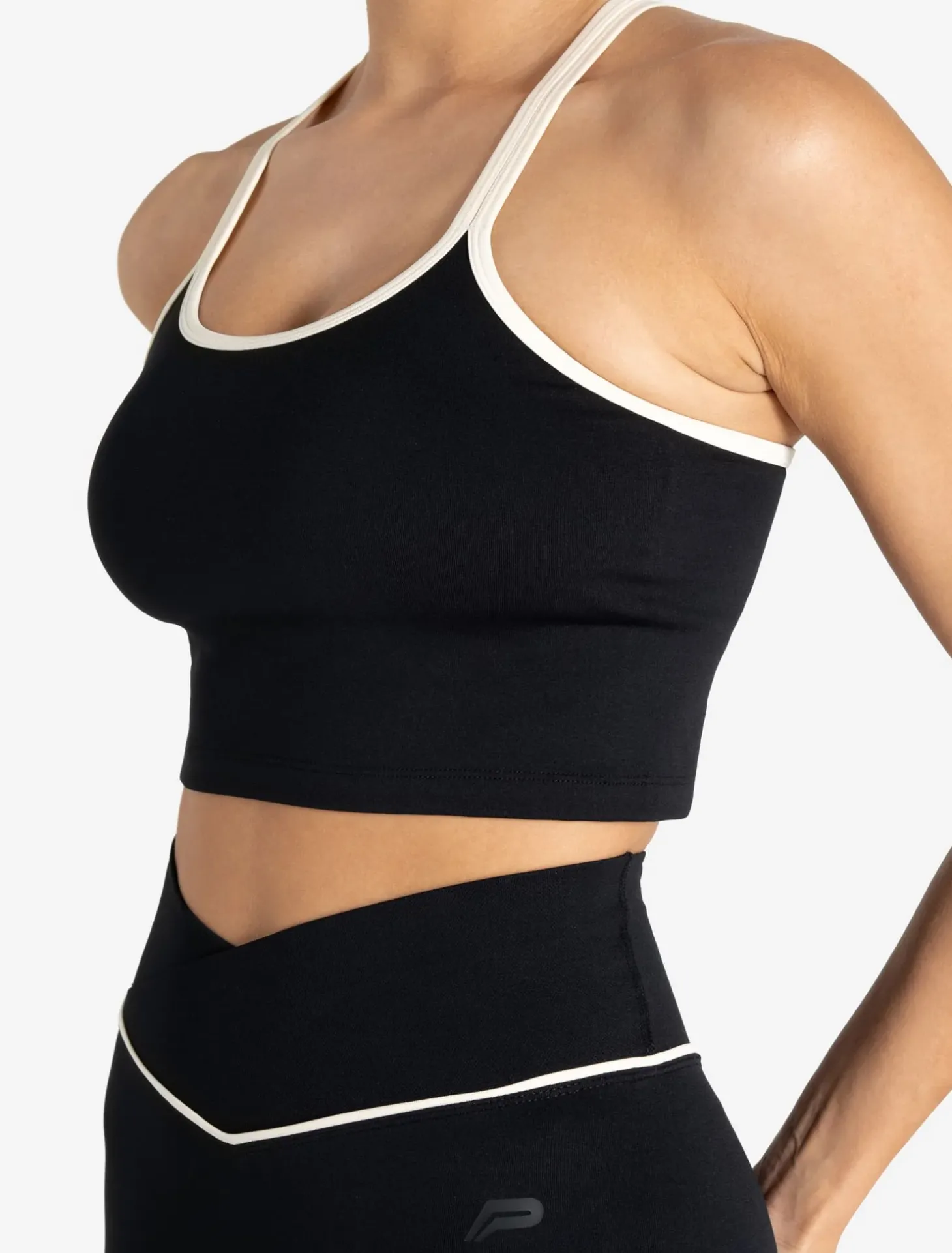 Sculpt Seamless Built-In Bra Tank Black/Marshmallow