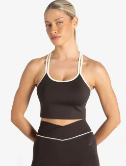Sculpt Seamless Built-In Bra Tank Espresso/Marshmallow