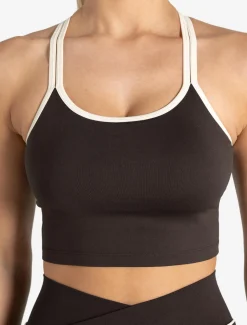 Sculpt Seamless Built-In Bra Tank Espresso/Marshmallow