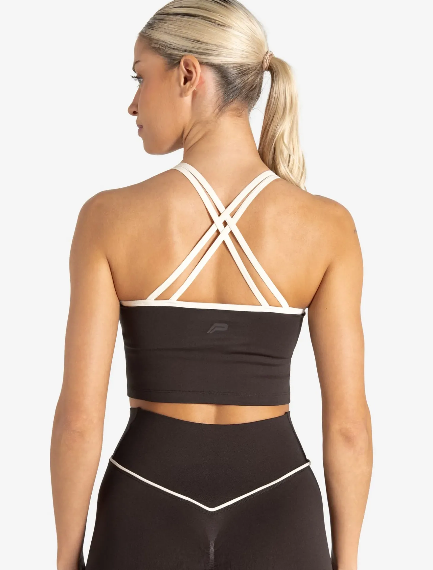 Sculpt Seamless Built-In Bra Tank Espresso/Marshmallow