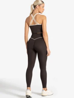 Sculpt Seamless Built-In Bra Tank Espresso/Marshmallow