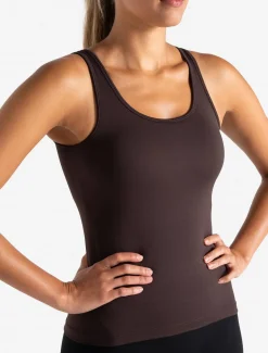 Sculpt Seamless Built-In Bra Vest Espresso