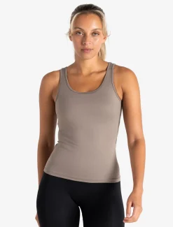 Sculpt Seamless Built-In Bra Vest Taupe