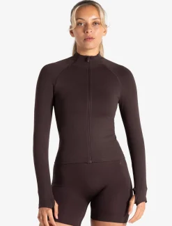 Sculpt Seamless Zip Jacket Espresso