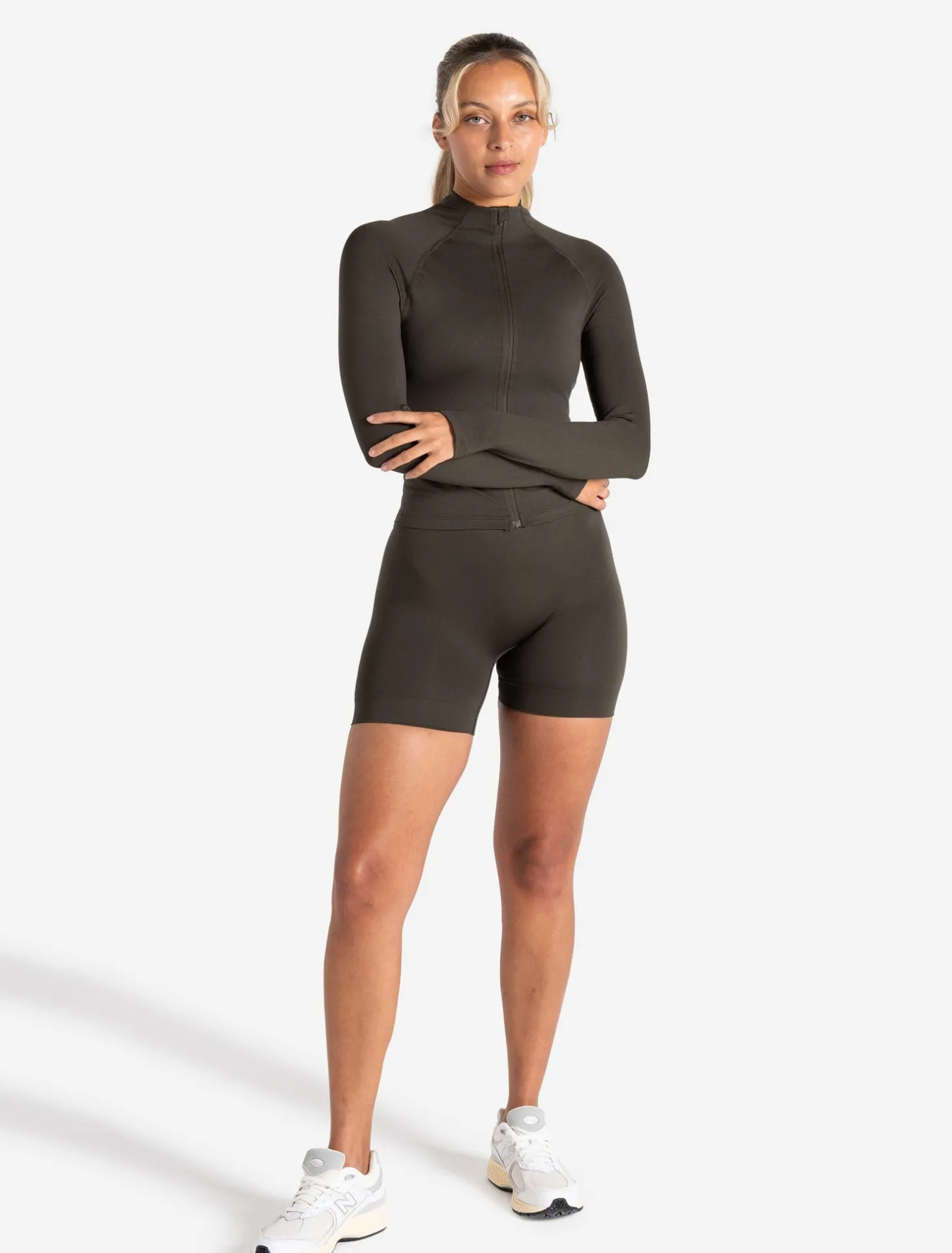 Sculpt Seamless Zip Jacket Olive
