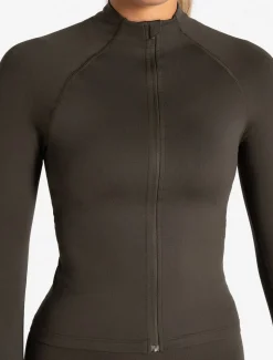 Sculpt Seamless Zip Jacket Olive