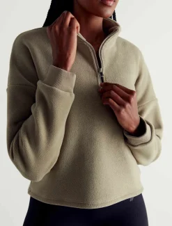 Supersoft 1/4 Zip Fleece Sage Green