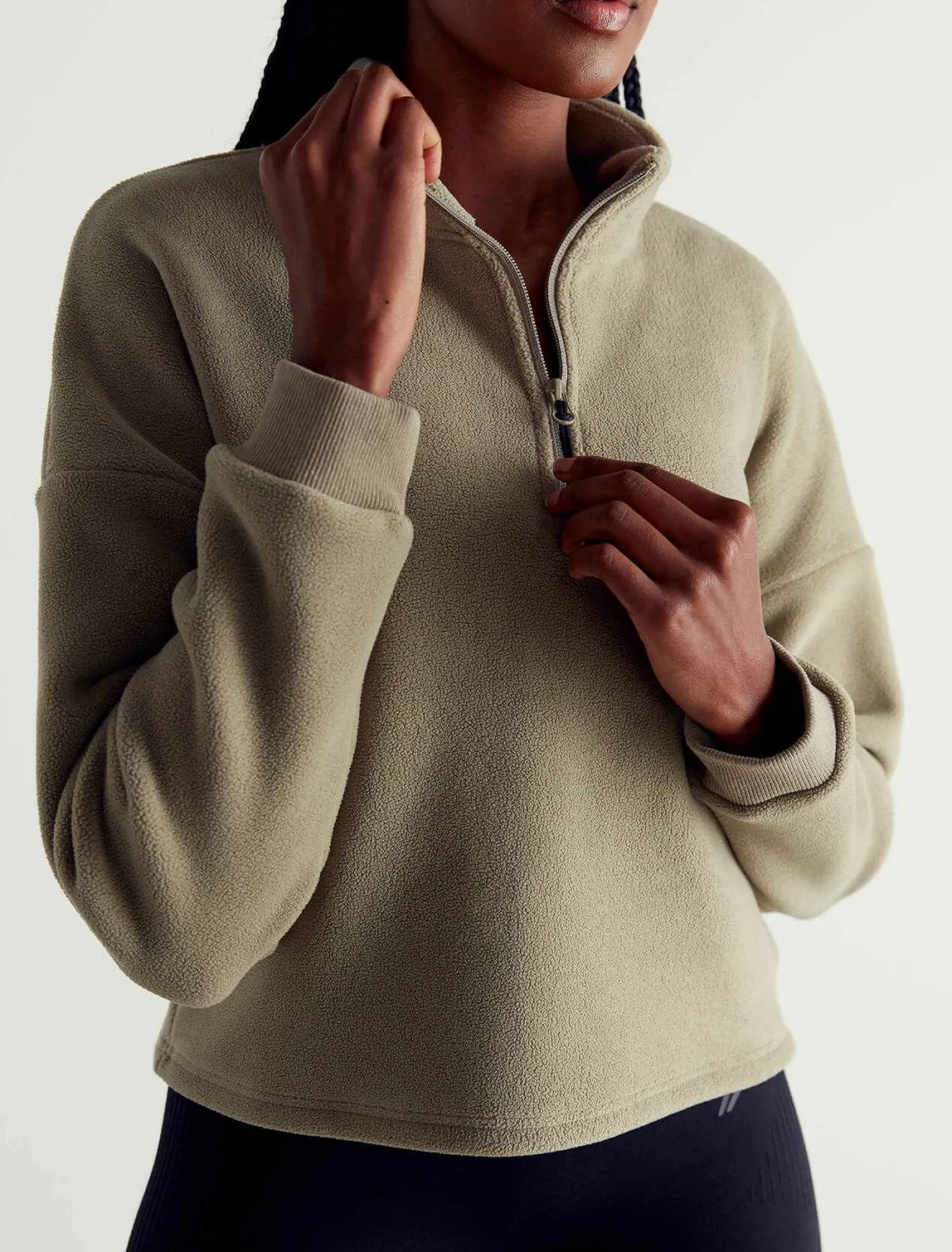 Supersoft 1/4 Zip Fleece Sage Green