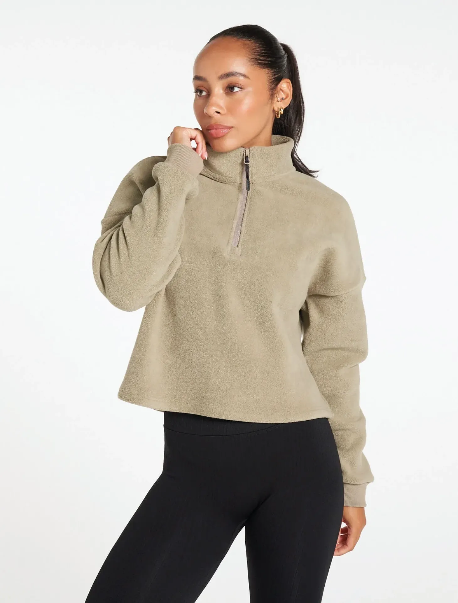 Supersoft 1/4 Zip Fleece Sage Green