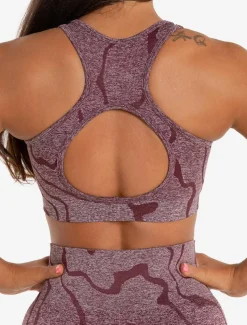 Sustainable Seamless Sports Bra Burgundy