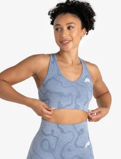 Sustainable Seamless Sports Bra Blue