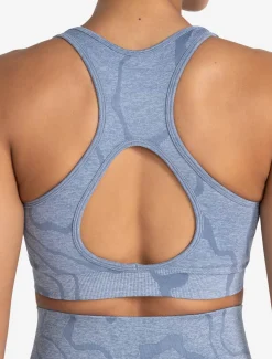 Sustainable Seamless Sports Bra Blue
