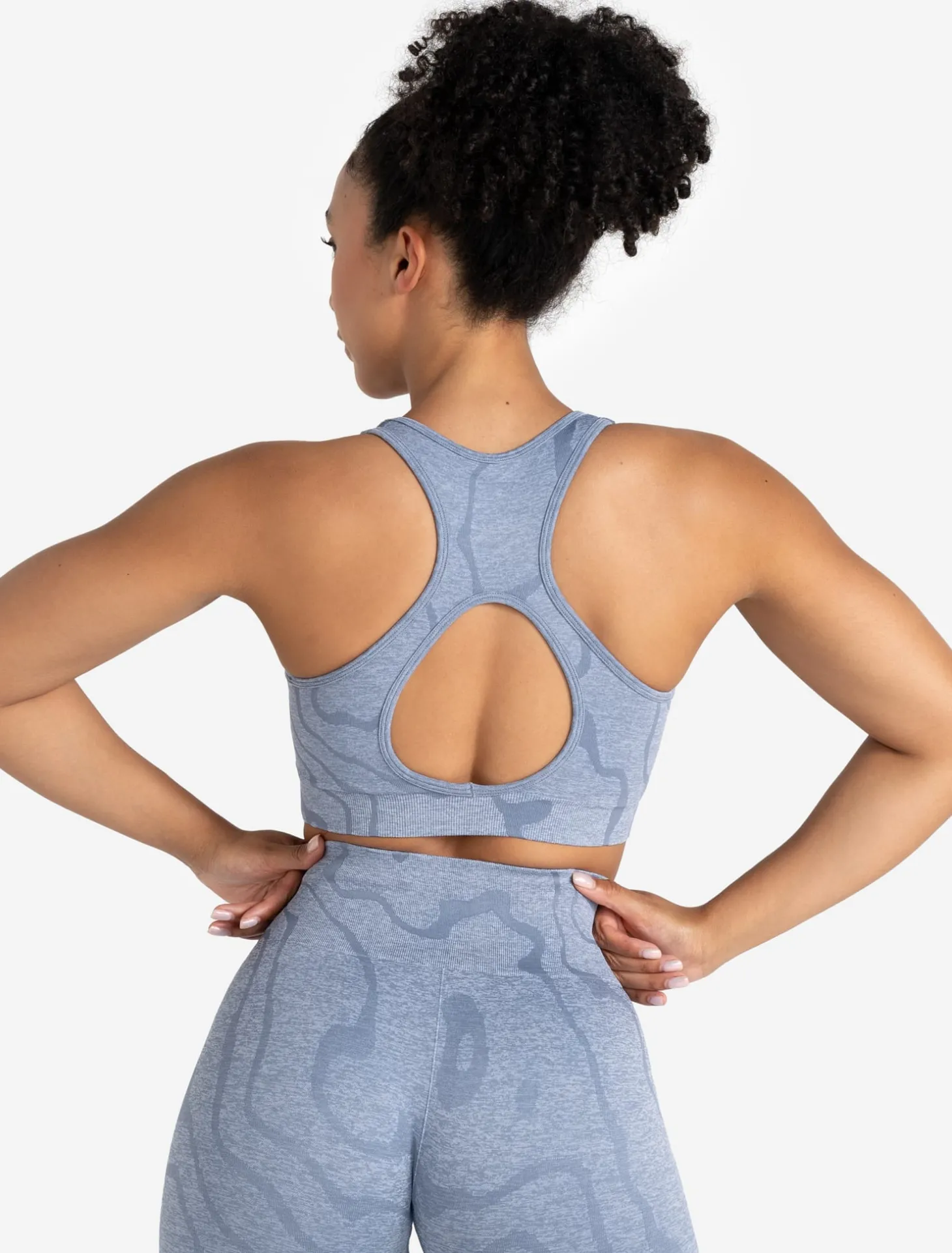 Sustainable Seamless Sports Bra Blue