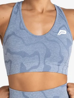 Sustainable Seamless Sports Bra Blue