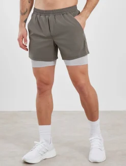Training 5" 2-in-1 Shorts Light Grey