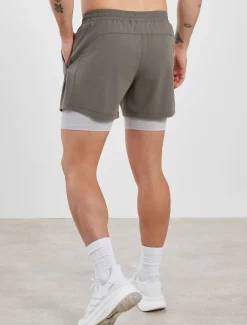 Training 5" 2-in-1 Shorts Light Grey