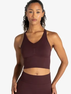 Training Seamless Crop Vest Deep Cherry