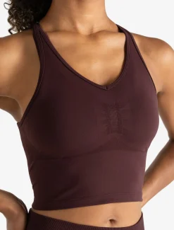 Training Seamless Crop Vest Deep Cherry
