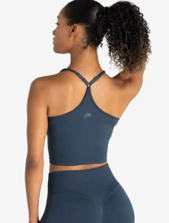Training Seamless Crop Vest Dark Blue
