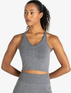 Training Seamless Crop Vest Grey Marl