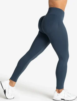 Training Seamless Scrunch Leggings Dark Blue