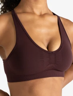 Training Seamless Sports Bra Deep Cherry