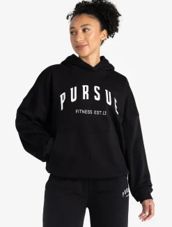 Varsity Oversized Hoodie Black