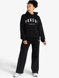 Varsity Oversized Hoodie Black