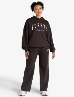 Varsity Oversized Hoodie Espresso