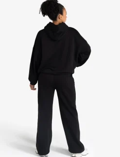 Varsity Wide Leg Joggers Black