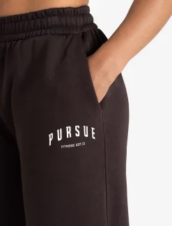 Varsity Wide Leg Joggers Espresso
