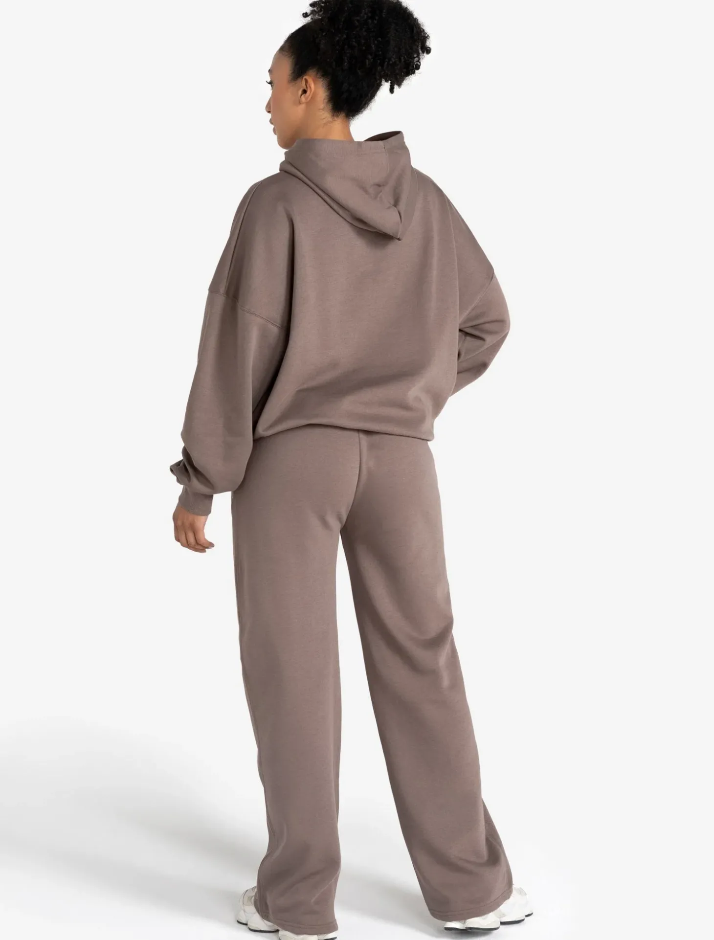 Varsity Wide Leg Joggers Taupe