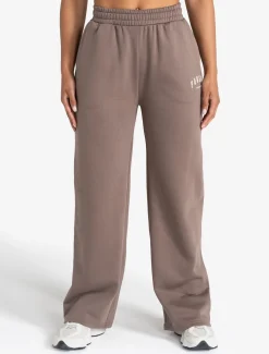 Varsity Wide Leg Joggers Taupe