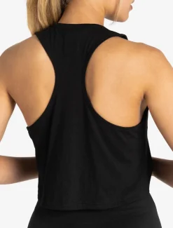 Wave Crop Tank Black